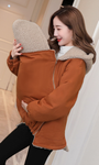S8-莎-抱嬰大衣服寬鬆加絨加厚棉襖